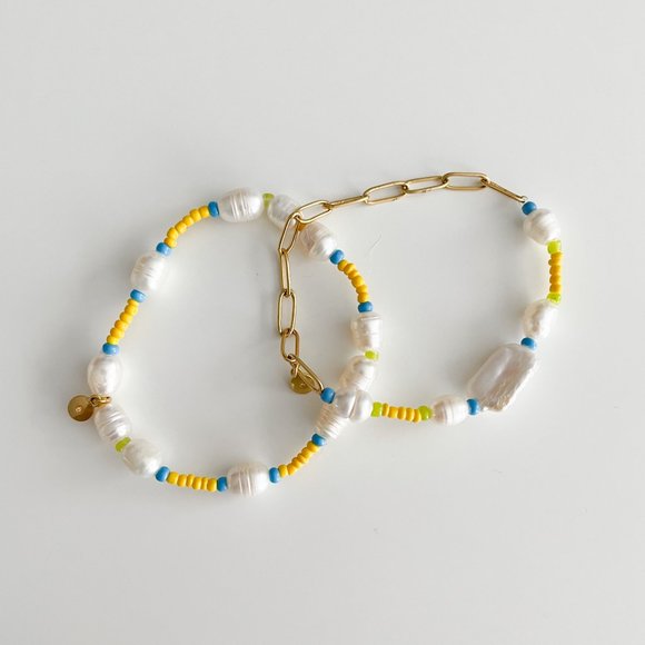 Madewell Two-Pack Freshwater Pearl Seed Bead Bracelet Set - Picture 2 of 4
